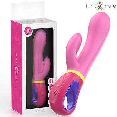 Vibratore Rabbit Rosa con Stimolazione Doppia e Vibrazioni Personalizzabili